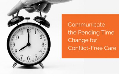 Communicate the Pending Time Change for Conflict-Free Care